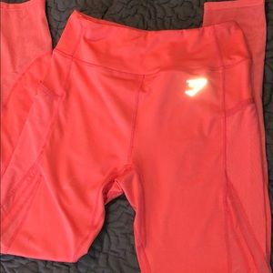 Gymshark mesh leggings, coral size Large